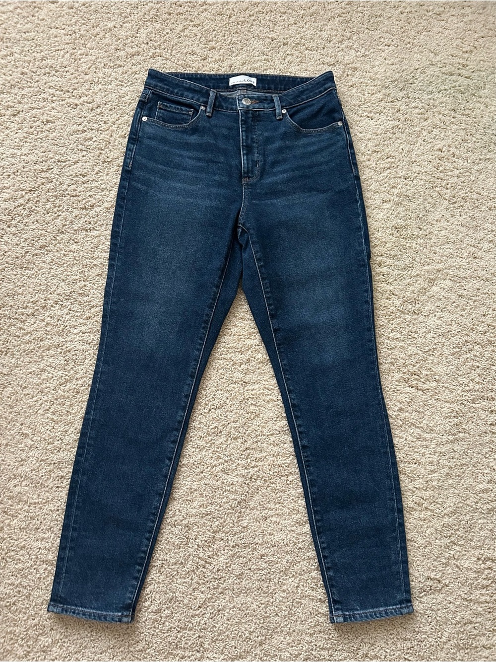 Loft Curvy High Waist Skinny Ankle Jeans